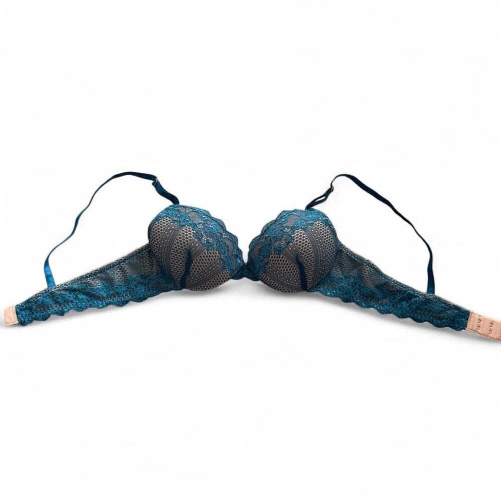 Thirdlove The Equalizer Blue Lace Push Up Bra